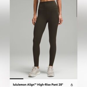 Lululemon Align dark olive leggings